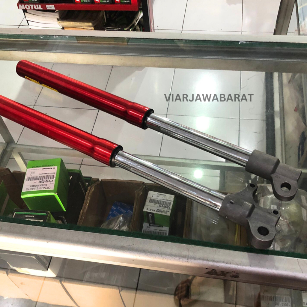 Shock Depan Motor Mini Trail 49cc 50cc USD ( UpSide Down ) Mesin Tarik mocil87