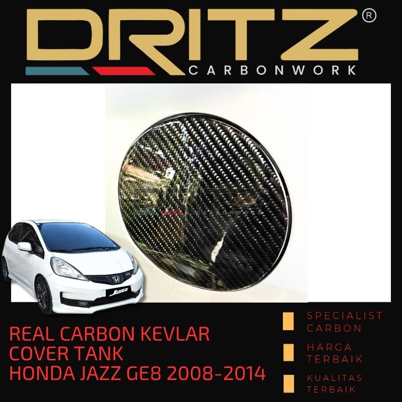 Cover Fuel Tank / Bensin Carbon Mobil HONDA JAZZ GE8 Aksesoris Karbon Modifikasi Eksterior