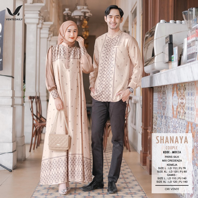 SHANAYA SET COUPLE / BAJU COUPLE MUSLIM MOTIF BATIK / BAJU COUPLE LEBARAN TERBARU / BAJU SEPASANG KE