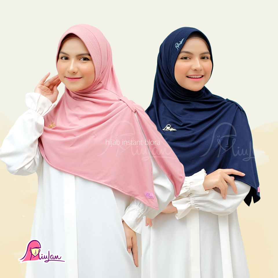 Bergo Belisa Miulan Jilbab Bergo Instant Dewasa Model Belah Samping Bahan Jersey Stella Ukuran Allsi