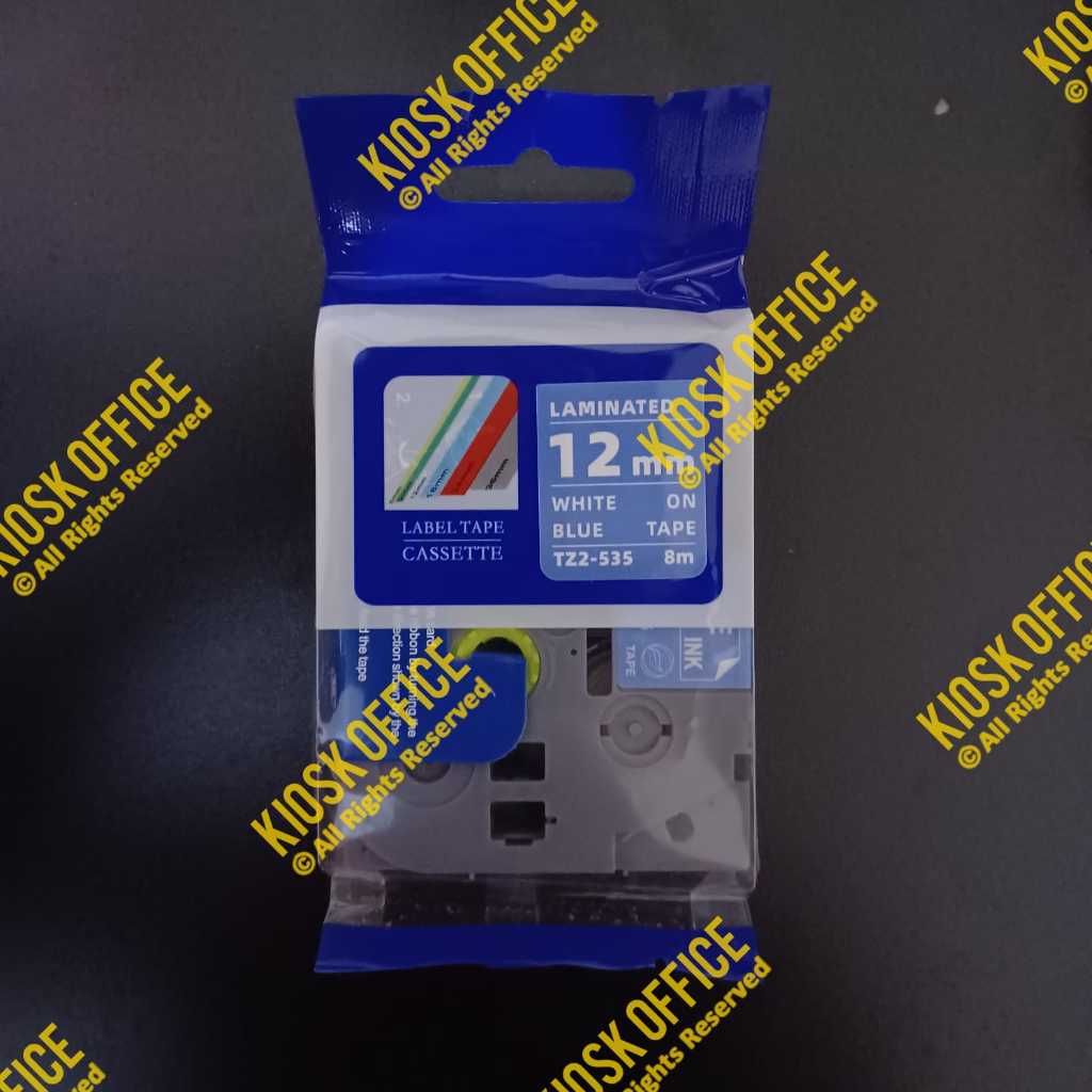 

Pita Label Tape Printer Brother (TZe- Label Tape) - (Dasar Biru, Tulisan Putih)