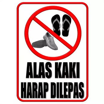 

Stiker Alas kaki harap dilepas ukuran besar 30x20 cm