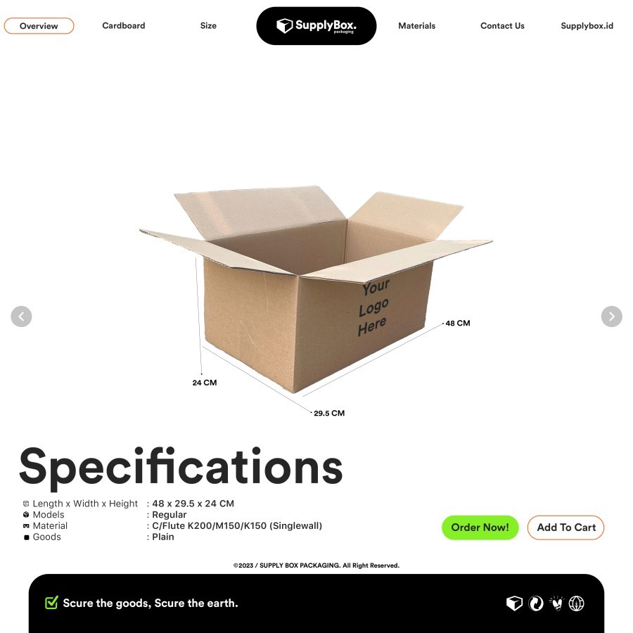 

KARDUS BOX PACKAGING PRINTING 48 x 29.5 x 24 CM | Kardus | Dus Box