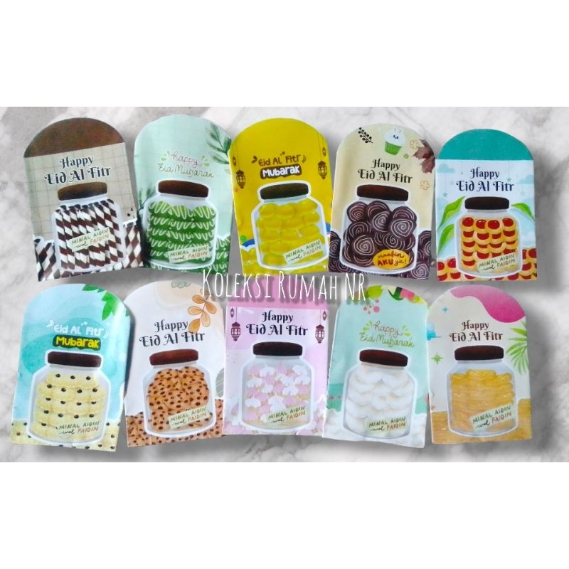 

(isi 10pcs) Amplop Lebaran Motif Toples Kue