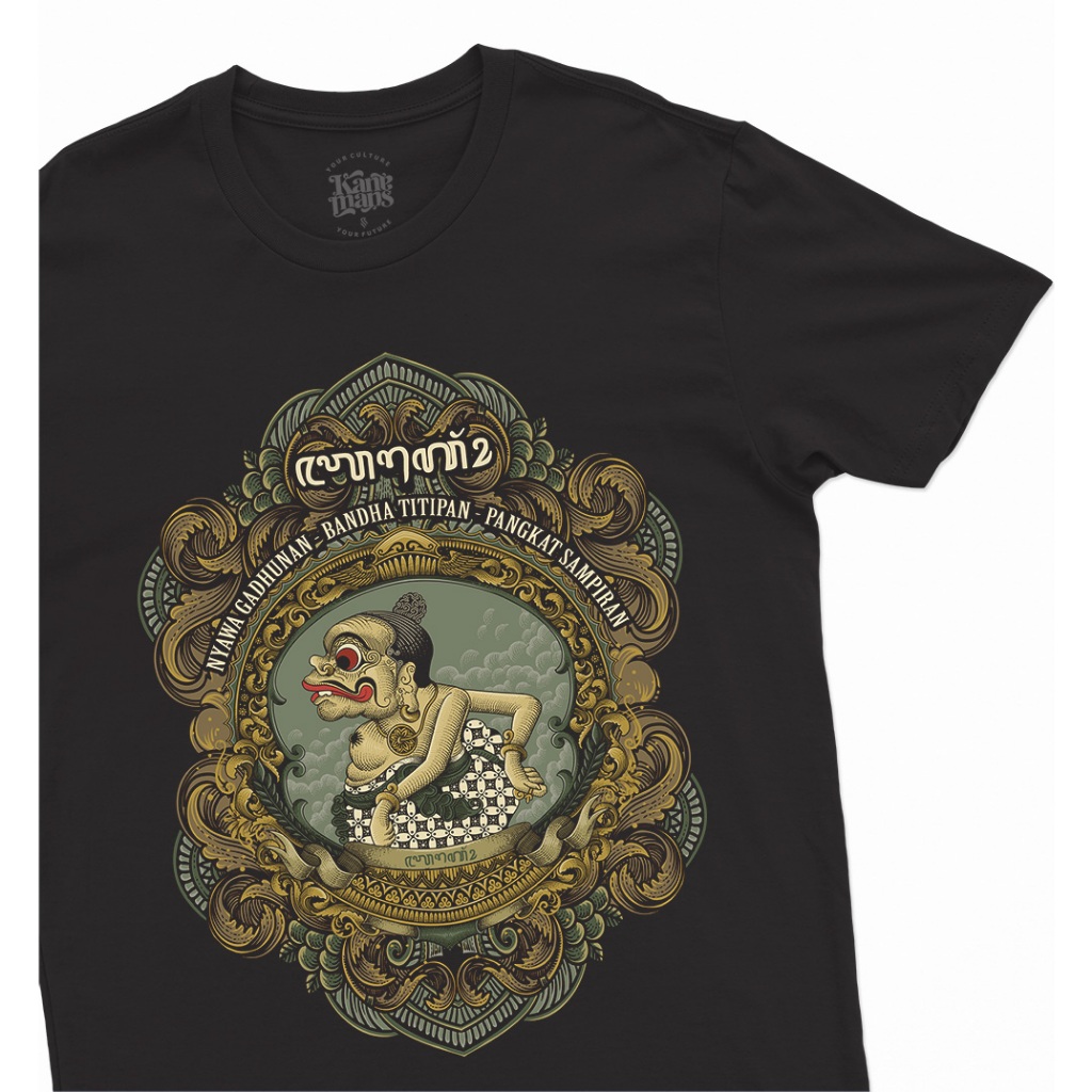 KANEMANS ART - KAOS JAWA KAOS WAYANG BAGONG - JAVA CULTURE - COTTON COMBED 24S