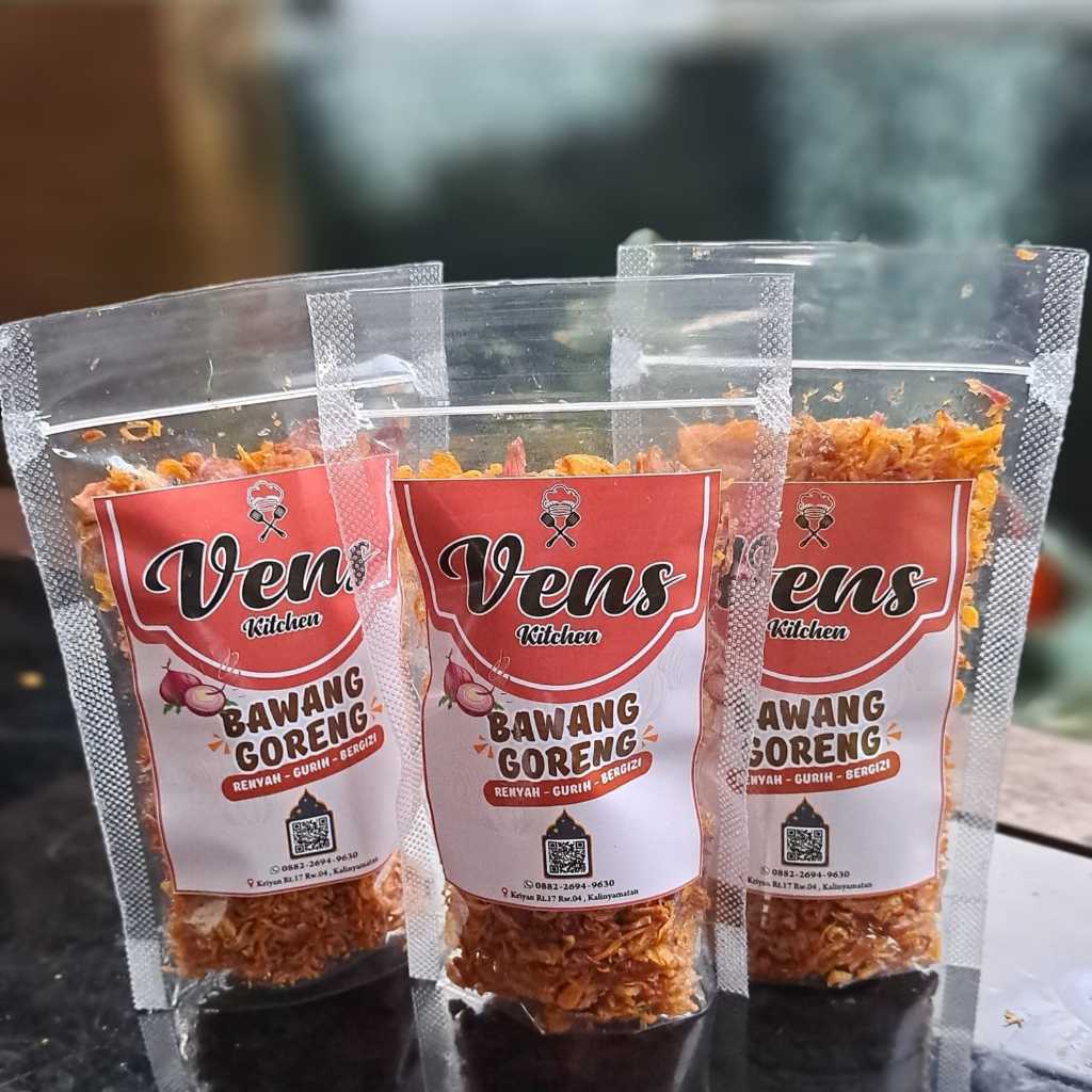 

Bawang goreng original gurih sedap tanpa MSG tanpa pengawet - Vens Kitchen 120gr
