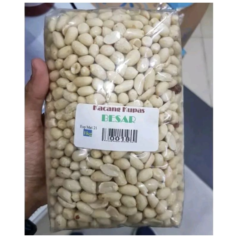 

1kg Kacang tanah kupas ukuran besar jumbo kacang tanpa kulit kacang goreng