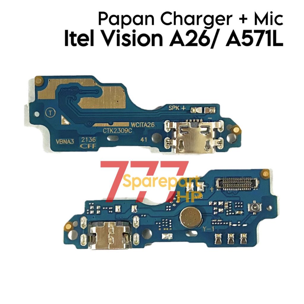 Papan PCB Konektor Charger + Mic Infinix Itel Vision A26 / A571L - Flexible Flexibel Fleksibel Fleks