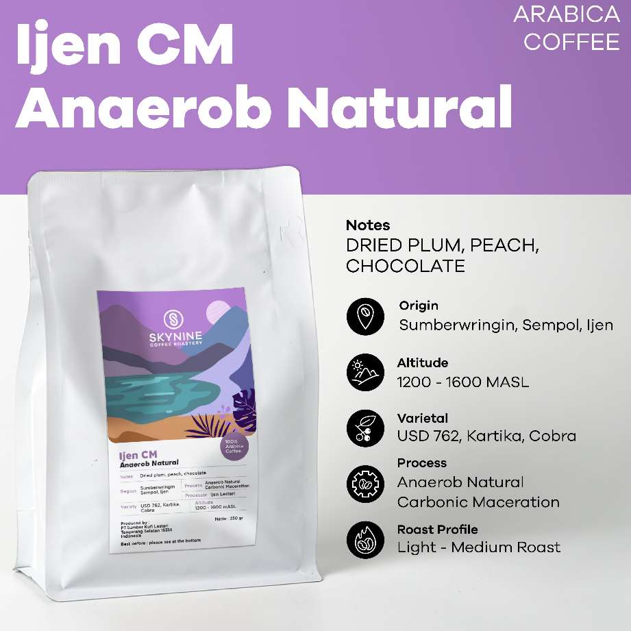 

KOPI ARABIKA IJEN CM ANAEROB NATURAL ROASTED BEANS