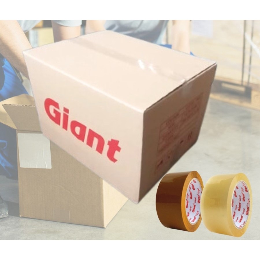 

1 Dus Lakban Jumbo 2inch 45mm 300yard Bening - Coklat GIANT