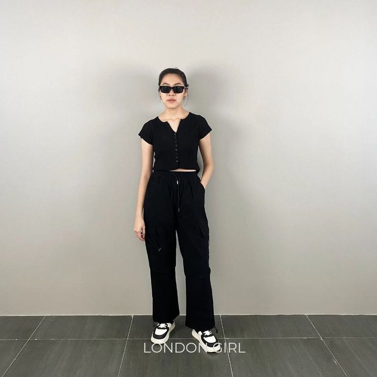 London Girl - Bianca Celana Cargo Vintage Premium / Celana Wanita Cargo Panjang