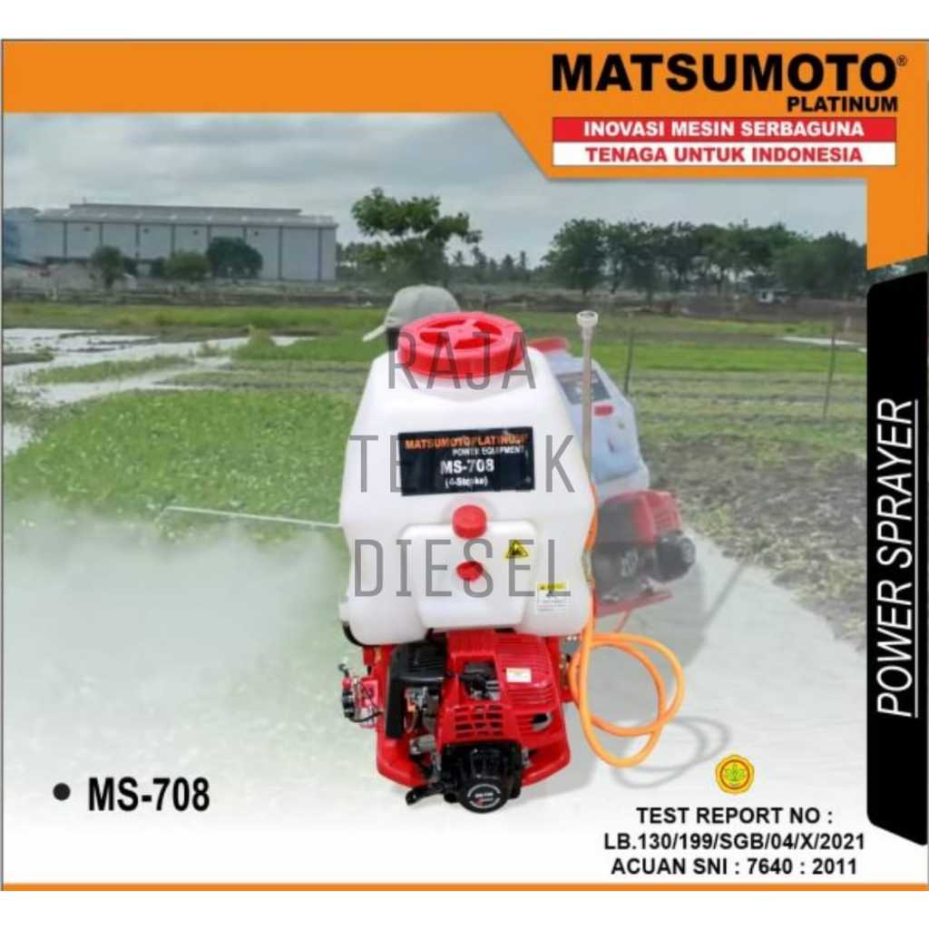 Power Sprayer Mist Knapsack Matsumoto MS 708 Mesin Pembasmi Hama Bakteri