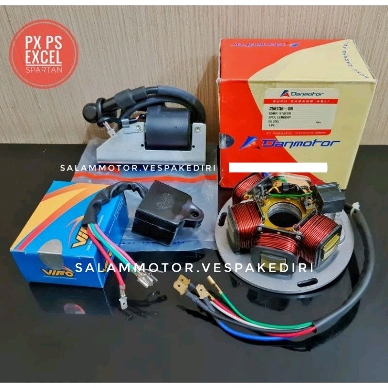 Paket pengapian spul cdi Vespa CDI set Danmotor coil Danmotor cdi Vifo spul Danmotor