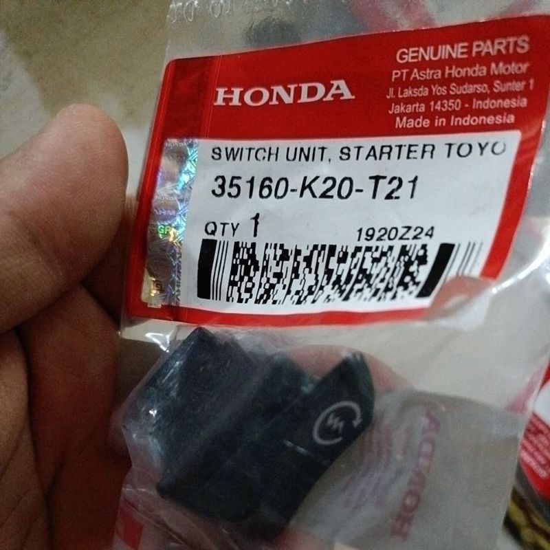 SAKLAR SWITCH TOMBOL STATER BEAT ESP K81 SCOOPY ESP 2017 K93 Original 35160 K20 T21