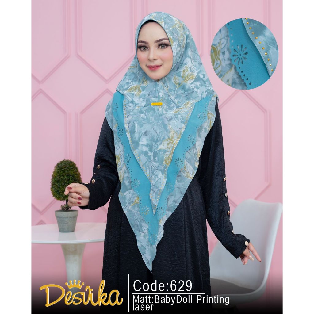 Hijab Desvika dc 629 (Bahan ceruty babydol print)
