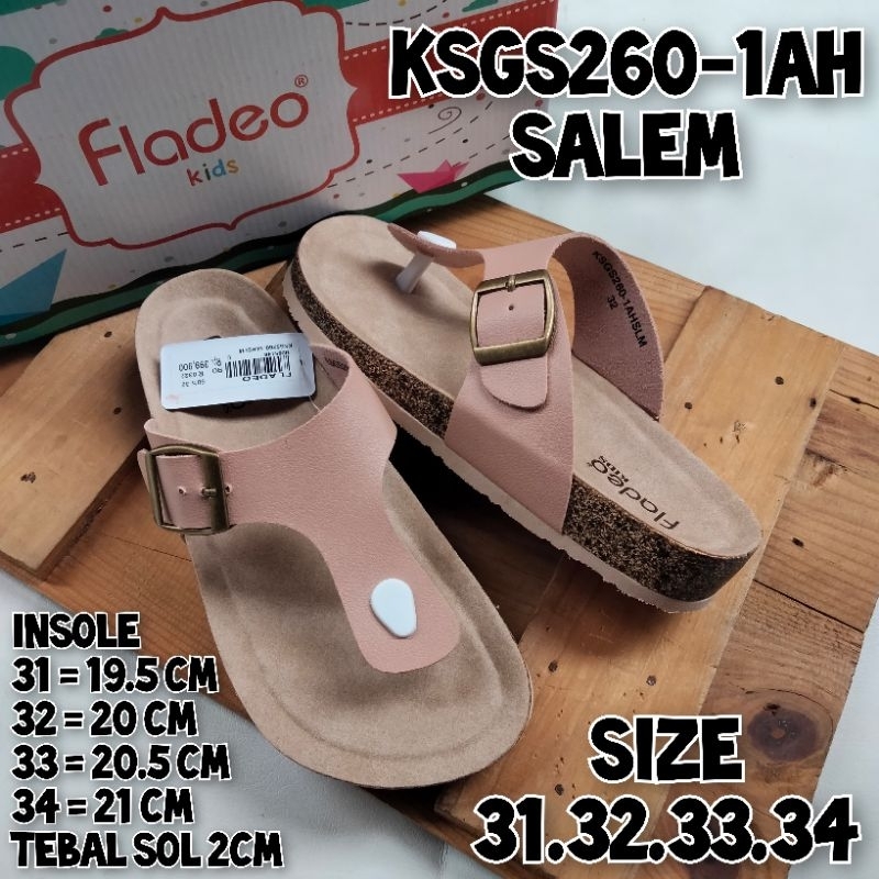 SANDAL JEPIT ANAK PEREMPUAN ORIGINAL FLADEO KSGS260-1AH