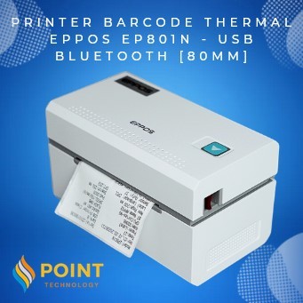 Cetak Label Resi Pengiriman Printer Barcode Thermal EPPOS EP801N - USB Bluetooth [80MM]