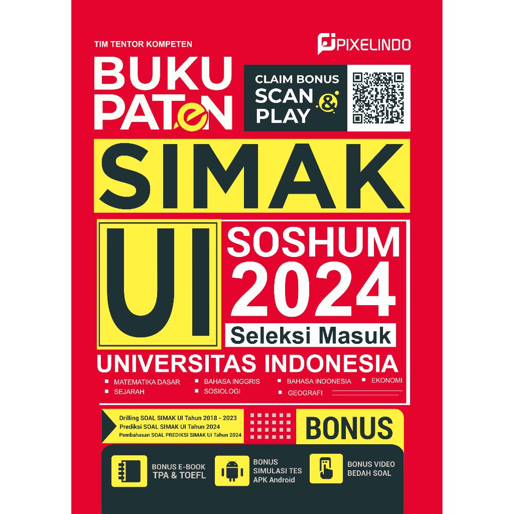Buku Paten UTBK 2024 Buku Paten Simak UI Soshum 2024