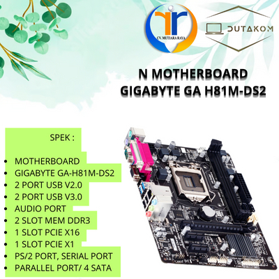 N MOTHERBOARD GIGABYTE GA H81M-DS2