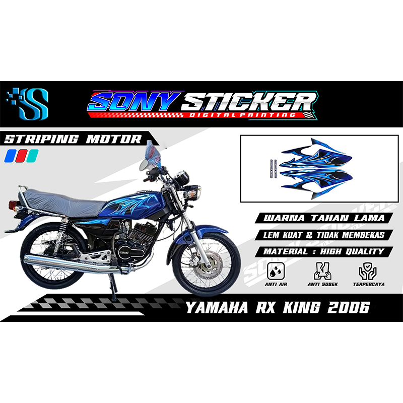 Stiker List Body Motor RX King 2006 - Striping Standar Yamaha RX King  Tahun 2006