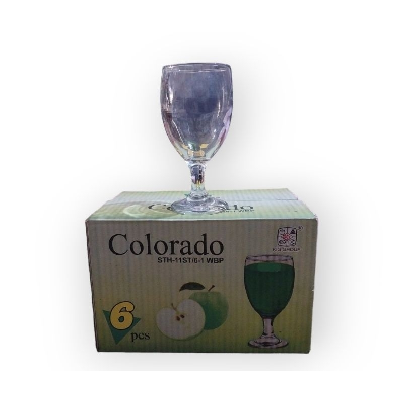 [READY STOCK] GELAS WINE KIG GROUP | GELAS ANGGUR COLORADO | 6 PCS