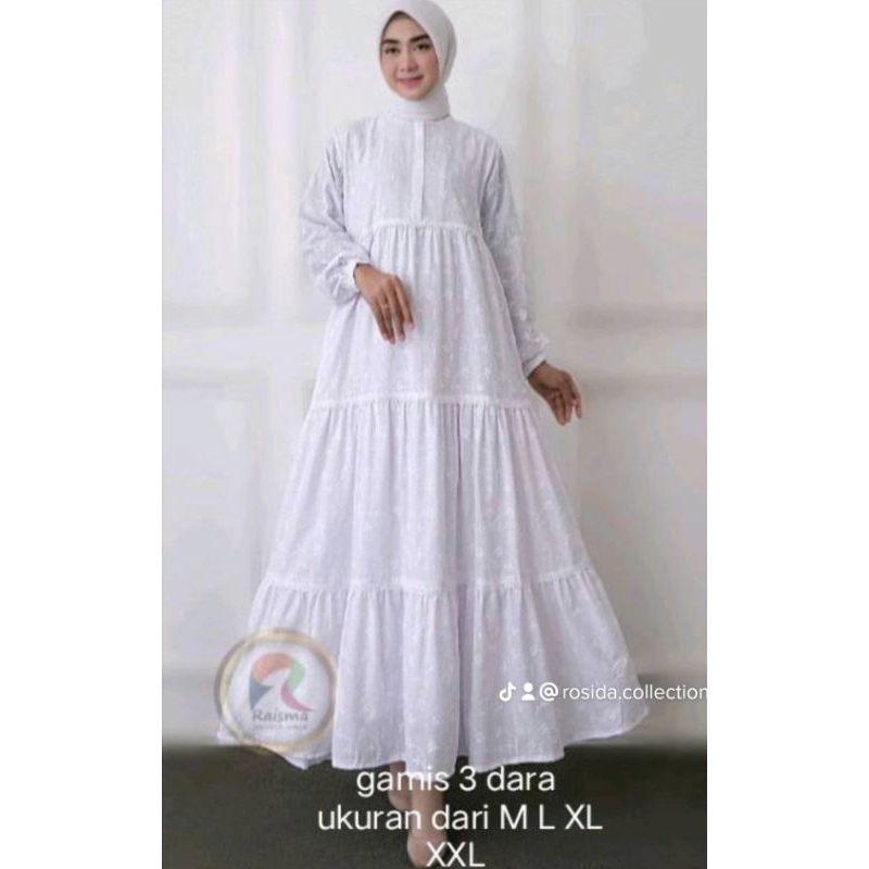Gamis putih 3 dara