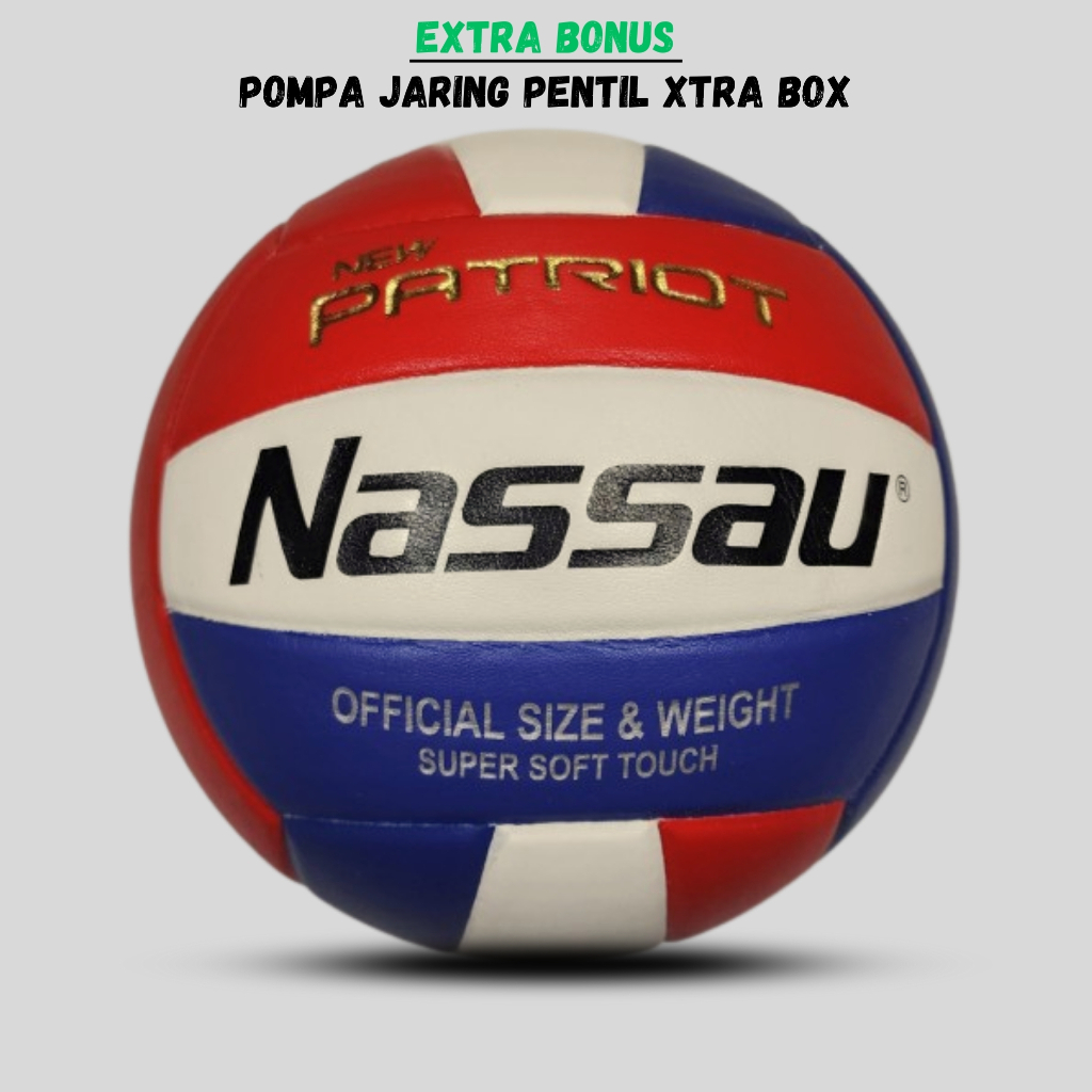 NASSAU Bola Voli Volly Voly NASSAU PATRIOT Size 5 bola voli premium empuk