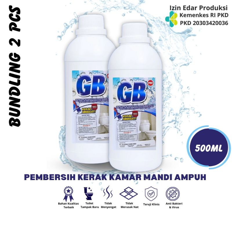 bundling 2 pcs GB pro pembersih kerak kamar mandi ampun 10x lipat pembersih wc wastafel kerak