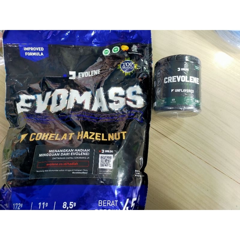 Paket EVOLENE EVOMASS 4,5kg Dan Crevolene UNFLAVORED