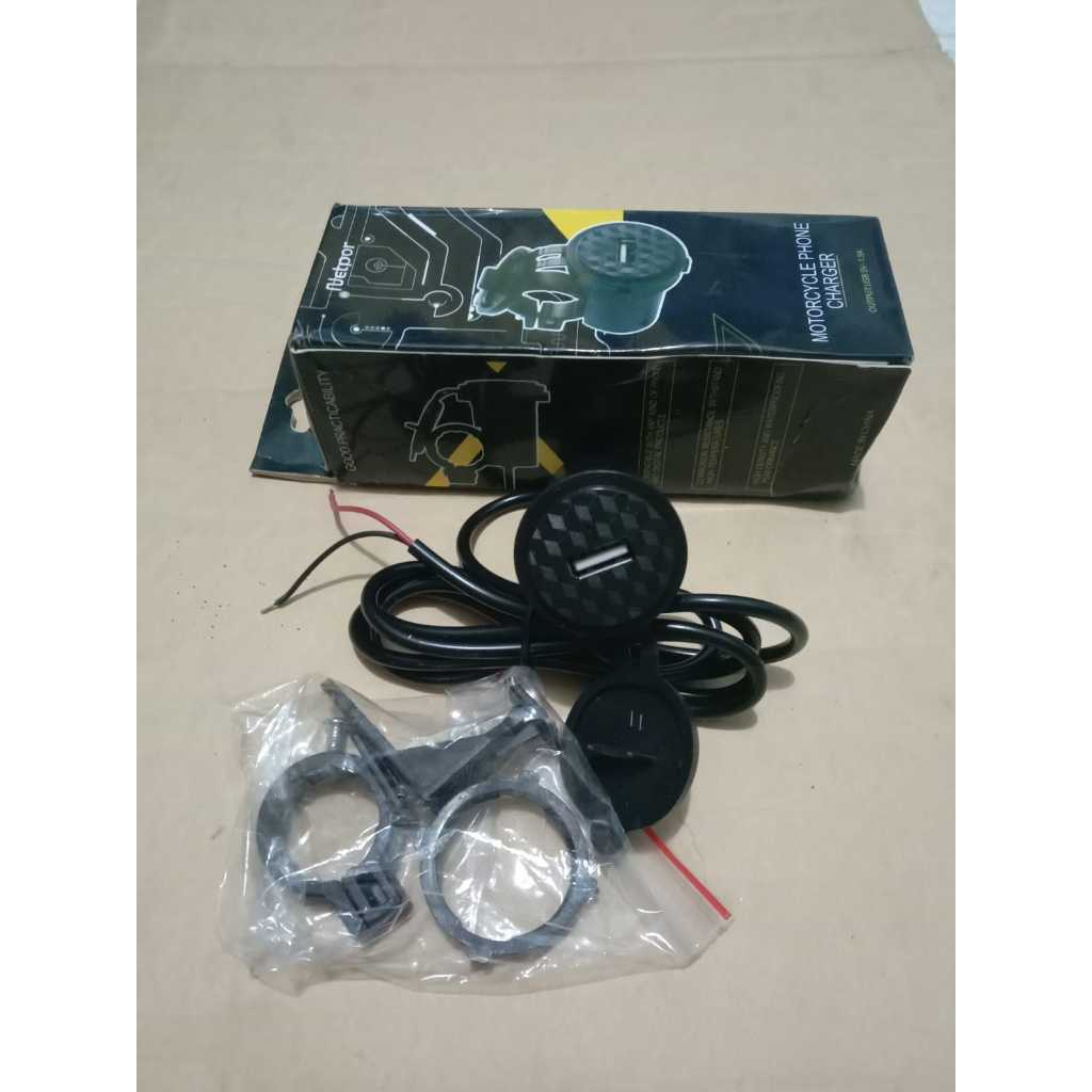 Charger Aki Motor Waterproof USB Plug / Charger Hp di Motor Murah BRACKET ALAT CAS MOTOR