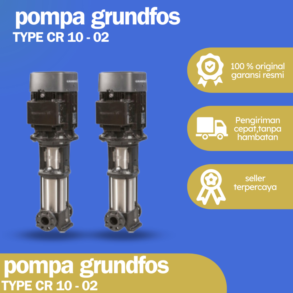 GRUNDFOS CR 10-2, Vertical Multistage Pump, Transfer Pump, Jockey Pump