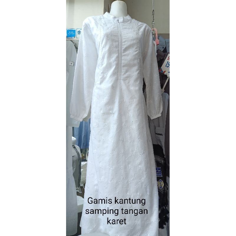Gamis Kantung Samping tangan karet