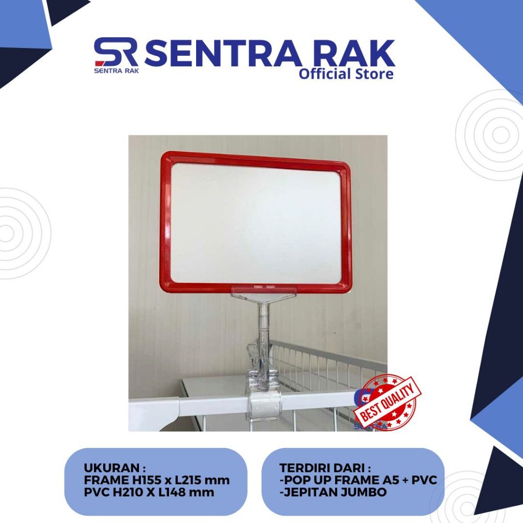 

Frame Promosi A5 dan Jepitan Jumbo / Price Tag Promosi Toko