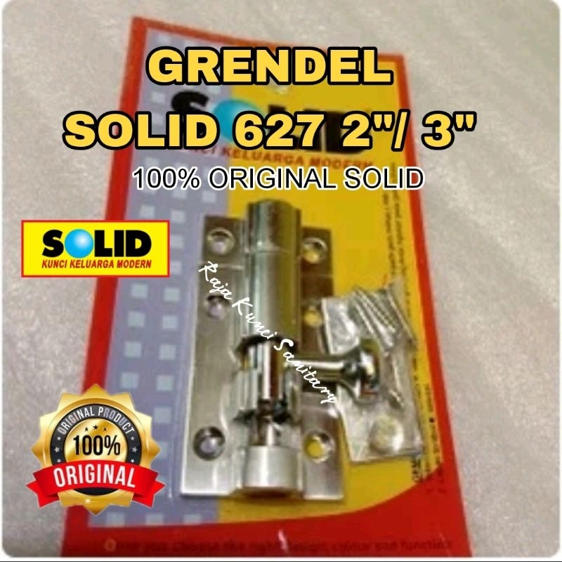 Grendel Solid 627/ 2 Inch/ 3 Inch/ 2"/ 3"/ Original Solid/ Kunci Jendela/ Slot Jendela