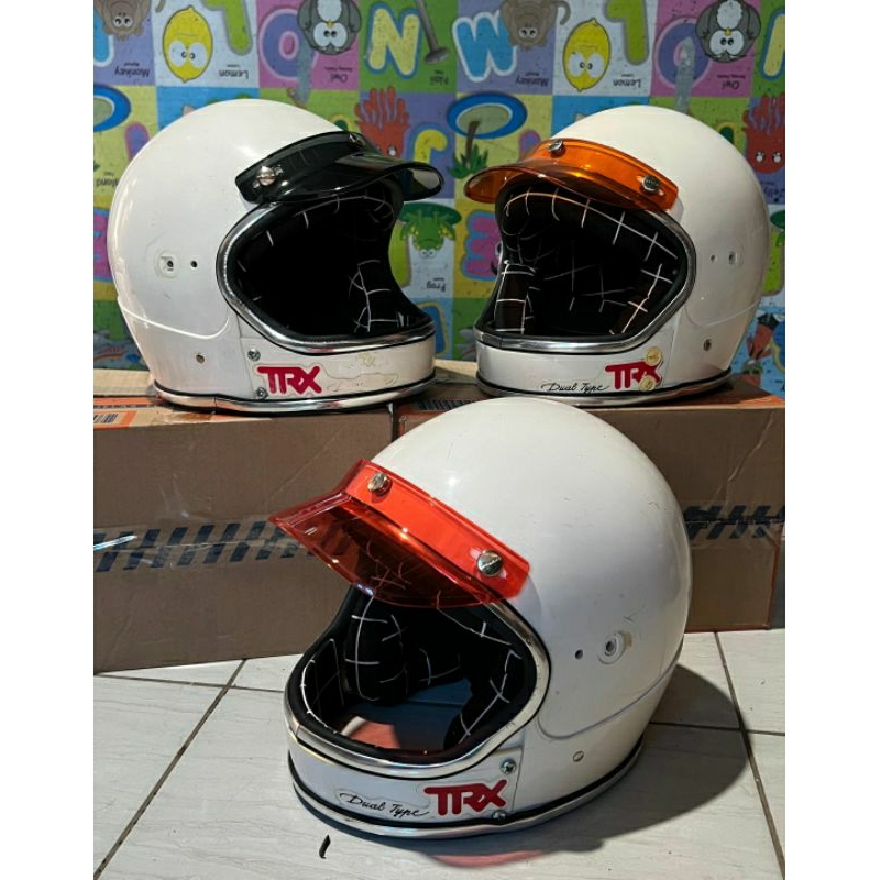 Helm TRX moncong pendek original helm TRX custom helm TRX jadul helm TRX klasik