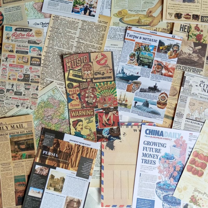 

[paww.craft] Kertas Deco aesthetic vintage random newspaper magazine recipe journal scrapbook