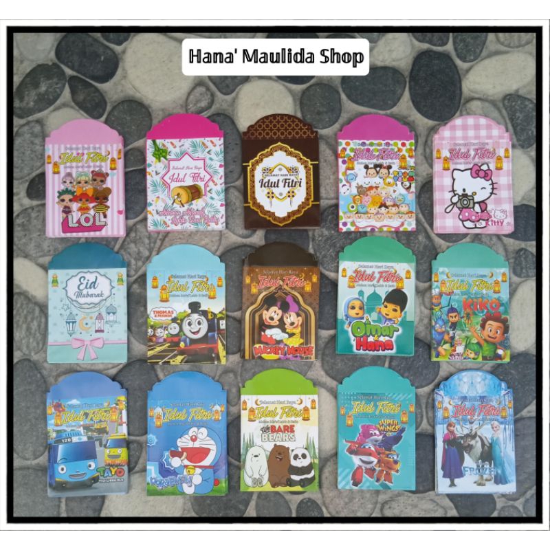 

AMPLOP LEBARAN MOTIF KARTUN UKURAN MEDIUM || ISI 10