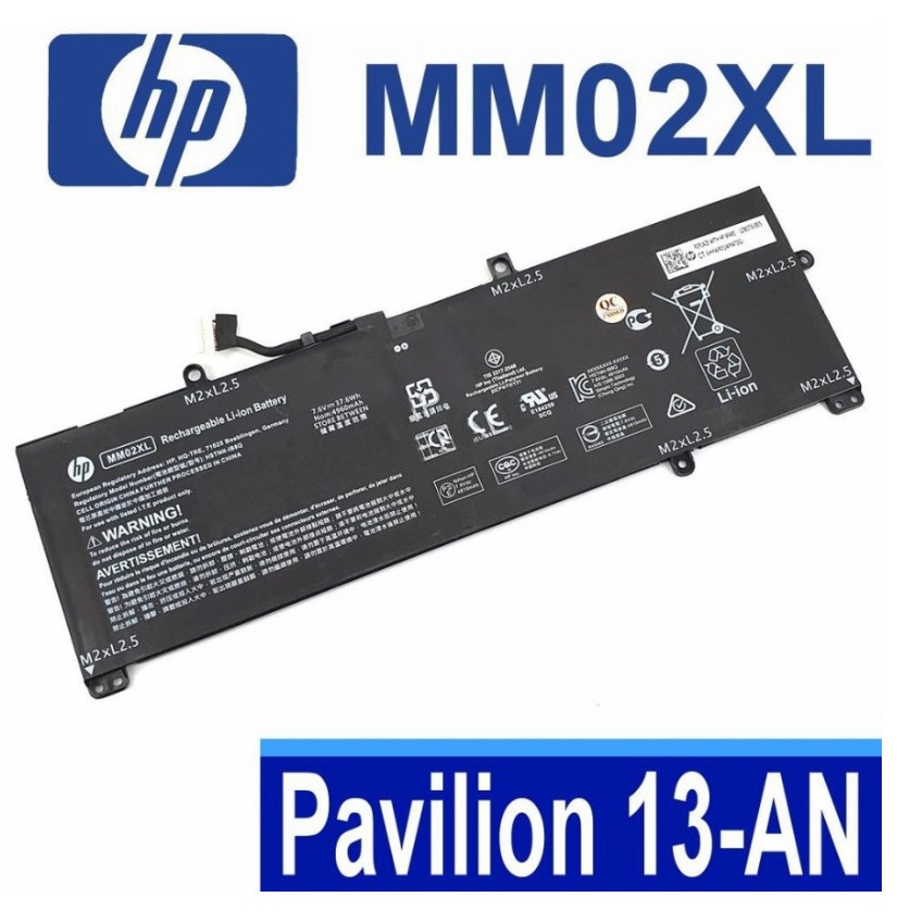 Baterai battery laptop HP 13-AN 13-AN0012TU MM02XL ori