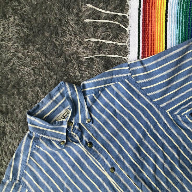 kemeja Stripe atau Stripe shirt LL Bean
