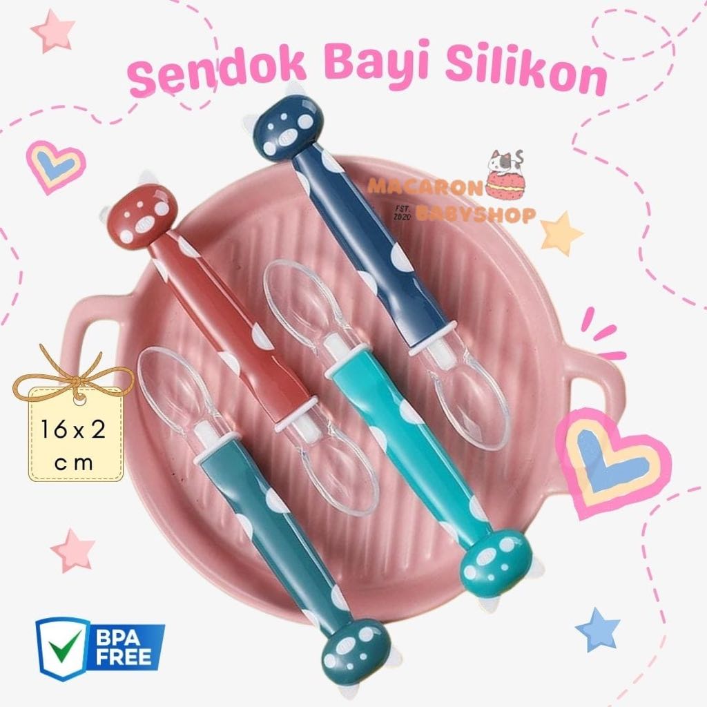 Sendok makan bayi mpasi sendok makan bayi silicone sendok makan bayi silikon murah sendok bayi lucu