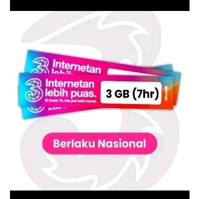 Voucher Tri 3gb 7hari