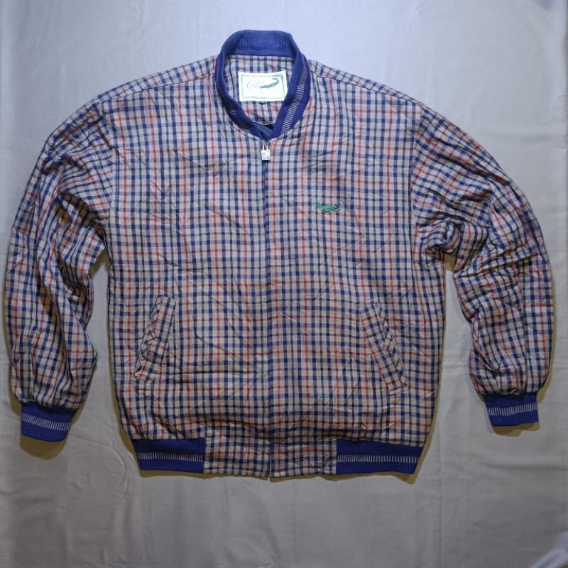 CROCODILE BOMBER VARSITY TARTAN, CASUAL, PLANEL, VINTAGE LIKE NEW