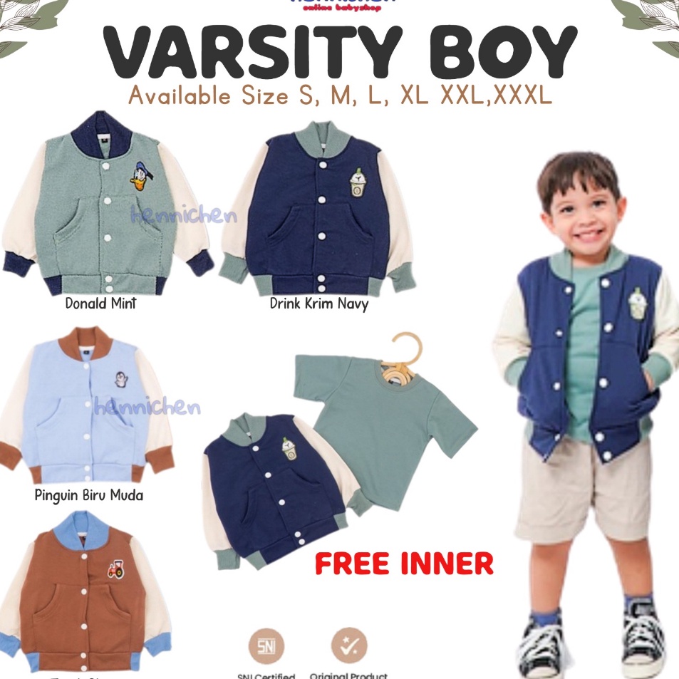 Borong Terkini  TOBELI KIDS JACKET VARSITY BOY JAKET ANAK LAKILAKI JAKET ANAK FASHION ANAK LAKILAKI 