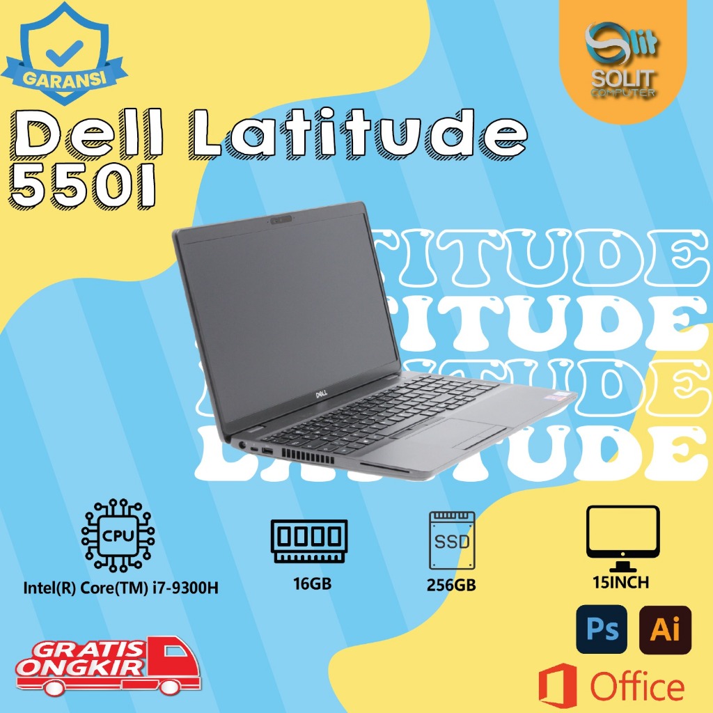 DUAL VGA DELL 5501 Core i7 Gen 9 (RAM 8 GB SSD 512 GB) NO MINUS