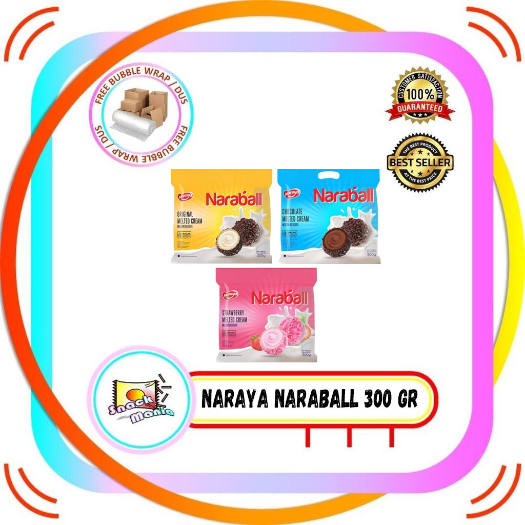 

Naraya Naraball Melted Cream Wafer Ball Original Chocolate Strawberry ~ 300 gr