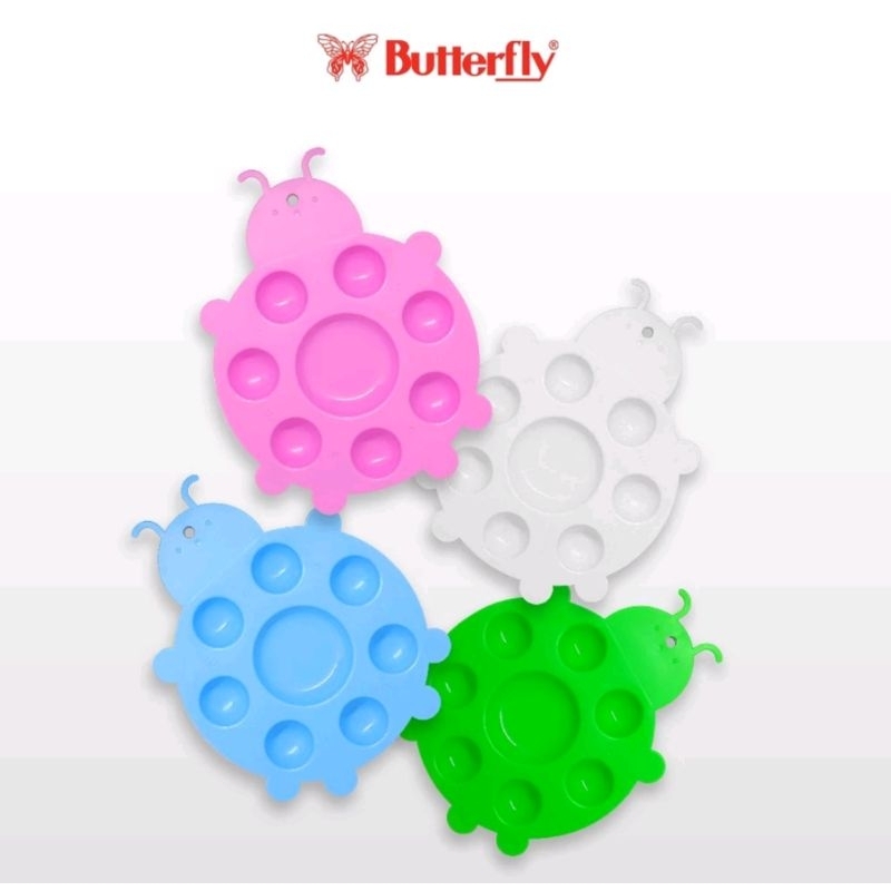 

Palette Kumbang / Lady Bugs Butterfly - Palet Cat Lukis - Piring Cat Lukis