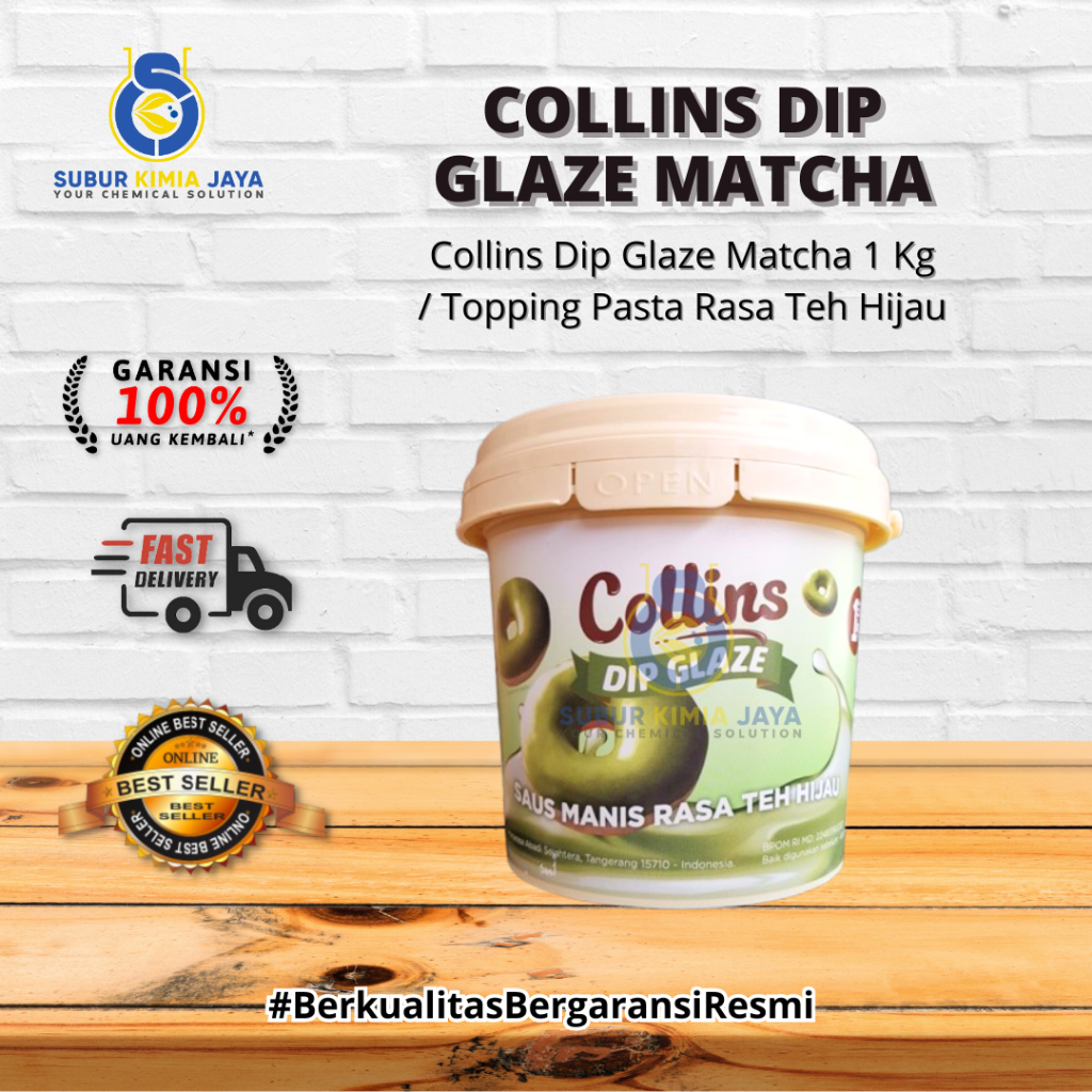 

Collins Dip Glaze Matcha 1 Kg / Topping Pasta Rasa Teh Hijau
