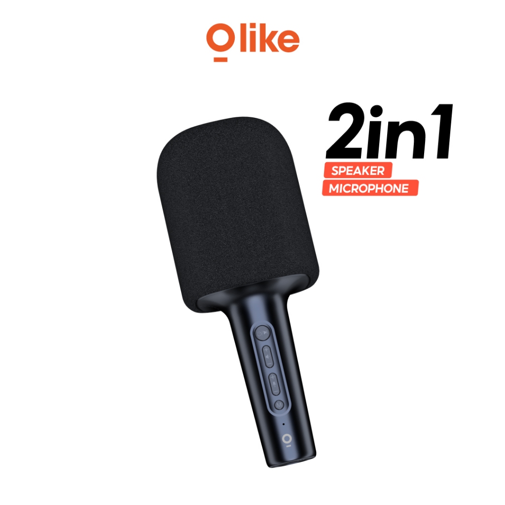 OLIKE Speaker Bluetooth Karaoke KM1 Dual Connection 2 in 1 + Sound Effect | HD Audio Sound Stereo Ba