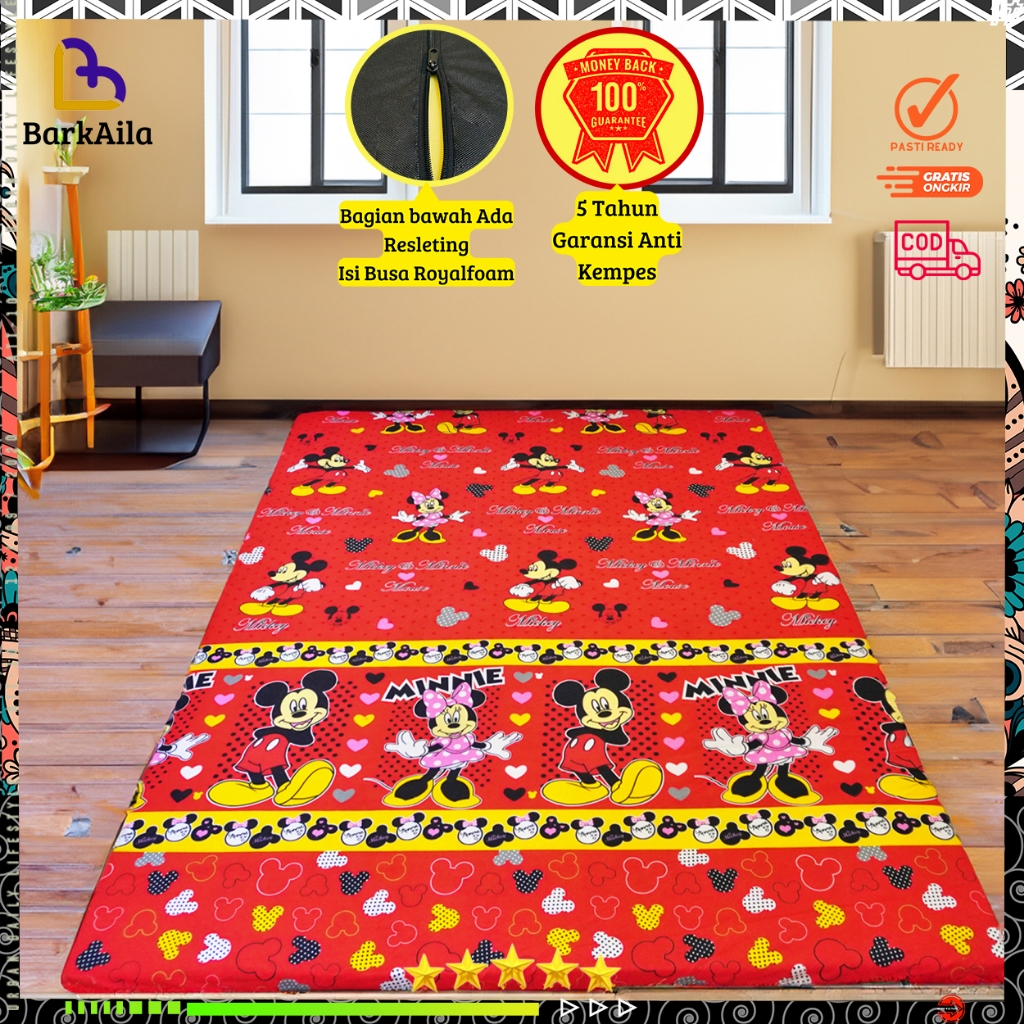 Kasur Busa Ukuran 200x150cm Kasur Lipat/Gulung Royalfoam Karakter Anak karpet import