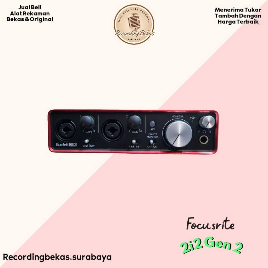 Soundcard Focusrite Scarlett 2i2 Gen 2 (Bekas)